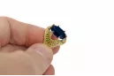 14K Yellow gold Sapphire Ring Vintage Jewlery vrc003y